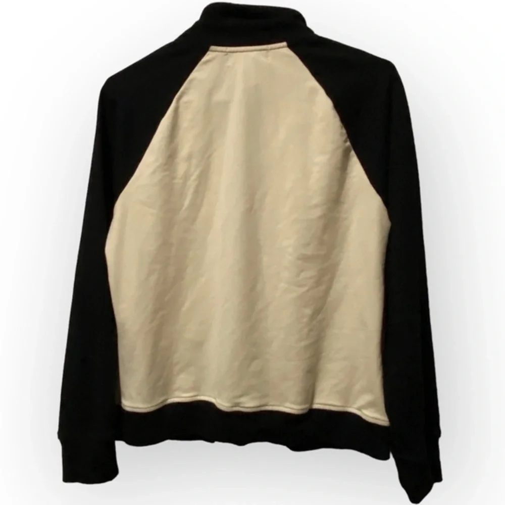 Lauren Ralph Lauren Jacket Black and Cream‎ Womens Size M Full Zip Flap Pockets